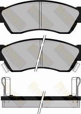 Brake Engineering PA576 - Тормозные колодки, дисковые, комплект unicars.by