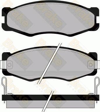 Brake Engineering PA601 - Тормозные колодки, дисковые, комплект unicars.by