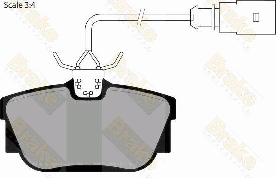 Brake Engineering PA1470 - Тормозные колодки, дисковые, комплект unicars.by