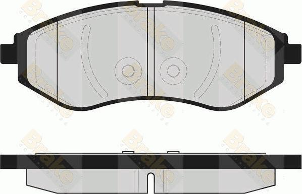 Brake Engineering PA1600 - Тормозные колодки, дисковые, комплект unicars.by