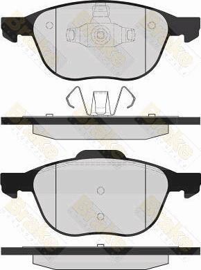 Brake Engineering PA1627 - Тормозные колодки, дисковые, комплект unicars.by