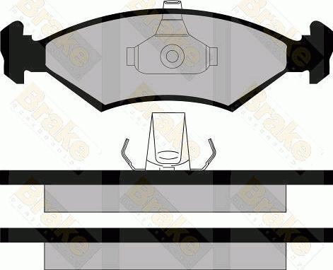 Brake Engineering PA1126 - Тормозные колодки, дисковые, комплект unicars.by