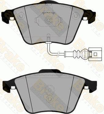 Brake Engineering PA1833 - Тормозные колодки, дисковые, комплект unicars.by