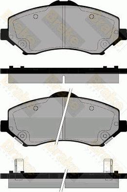 Brake Engineering PA1837 - Тормозные колодки, дисковые, комплект unicars.by