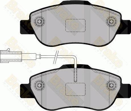 Brake Engineering PA1761 - Тормозные колодки, дисковые, комплект unicars.by