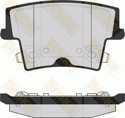 Brake Engineering PA1711 - Тормозные колодки, дисковые, комплект unicars.by