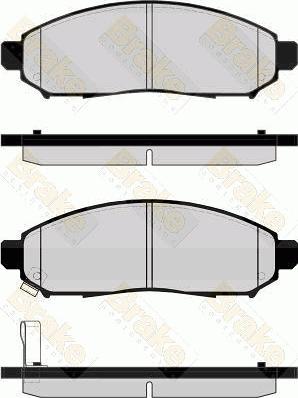 Brake Engineering PA1713 - Тормозные колодки, дисковые, комплект unicars.by