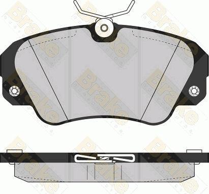 Brake Engineering PA859 - Тормозные колодки, дисковые, комплект unicars.by