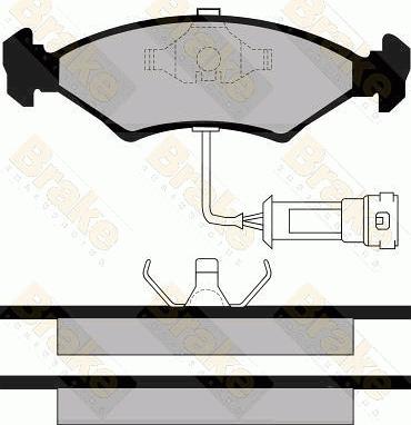 Brake Engineering PA344 - Тормозные колодки, дисковые, комплект unicars.by