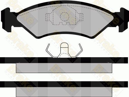 Brake Engineering PA353 - Тормозные колодки, дисковые, комплект unicars.by