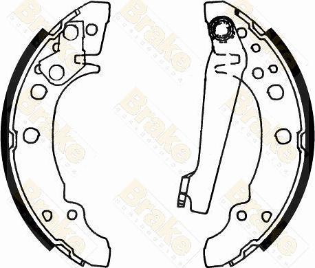 Brake Engineering SH1166 - Комплект тормозных колодок, барабанные unicars.by