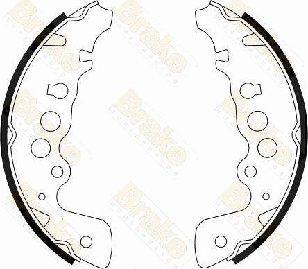 Brake Engineering SH2542 - Комплект тормозных колодок, барабанные unicars.by