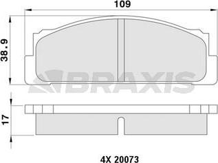 Braxis AA0401 - Тормозные колодки, дисковые, комплект unicars.by