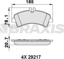 Braxis AA0257 - Тормозные колодки, дисковые, комплект unicars.by