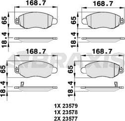 Braxis AB0047 - Тормозные колодки, дисковые, комплект unicars.by