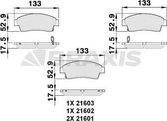 Braxis AB0060 - Тормозные колодки, дисковые, комплект unicars.by