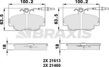 Braxis AB0152 - Тормозные колодки, дисковые, комплект unicars.by