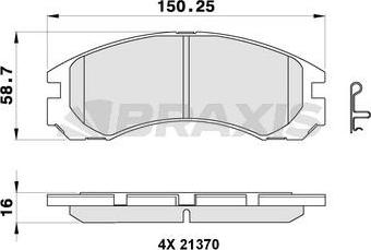 BENDIX 572370 - Тормозные колодки, дисковые, комплект unicars.by