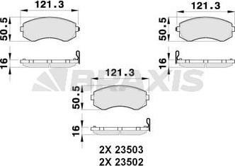 Braxis AB0256 - Тормозные колодки, дисковые, комплект unicars.by