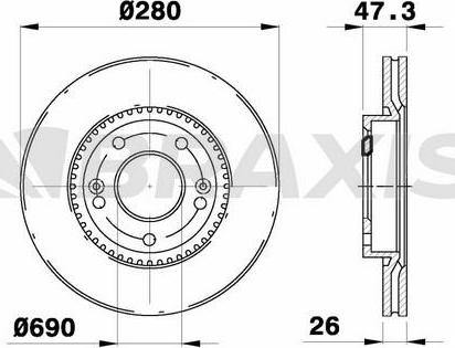 Braxis AE0692 - Тормозной диск unicars.by