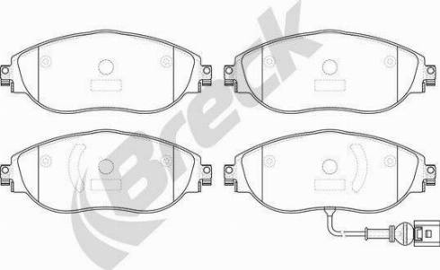 Breck 24738 00 701 00 - Тормозные колодки, дисковые, комплект unicars.by