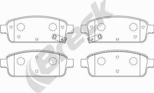 Breck 25096 00 704 10 - Тормозные колодки, дисковые, комплект unicars.by