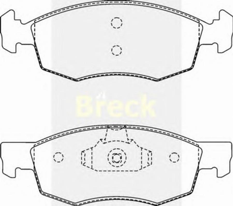 Breck 20907 10 1 - Тормозные колодки, дисковые, комплект unicars.by