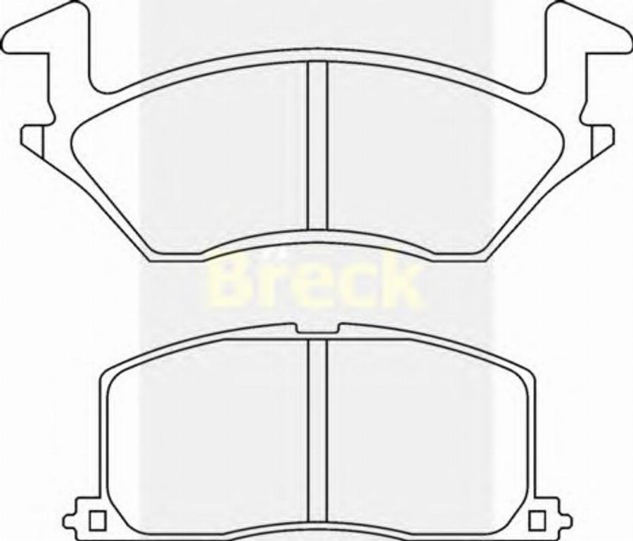 Breck 21948 00 C - Тормозные колодки, дисковые, комплект unicars.by