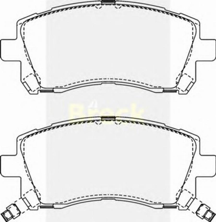 Breck 2355800C - Тормозные колодки, дисковые, комплект unicars.by