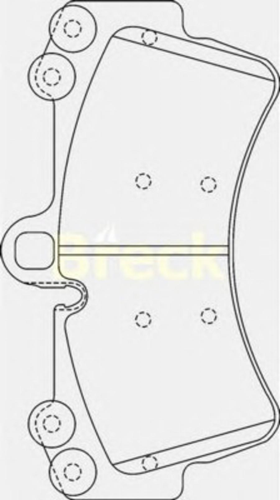 Breck 23693 00 - Тормозные колодки, дисковые, комплект unicars.by