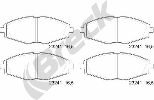 Breck 23241 00 702 00 - Тормозные колодки, дисковые, комплект unicars.by