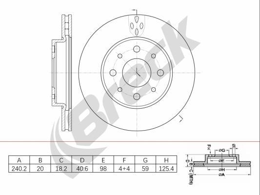 Breck BR 449 VA100 - Тормозной диск unicars.by