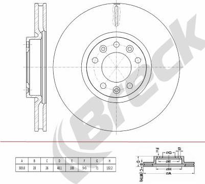 Breck BR 446 VA100 - Тормозной диск unicars.by