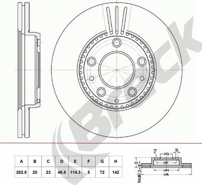 Breck BR 403 VA100 - Тормозной диск unicars.by