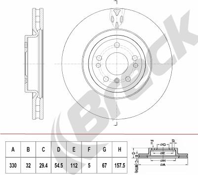 Breck BR 416 VH100 - Тормозной диск unicars.by