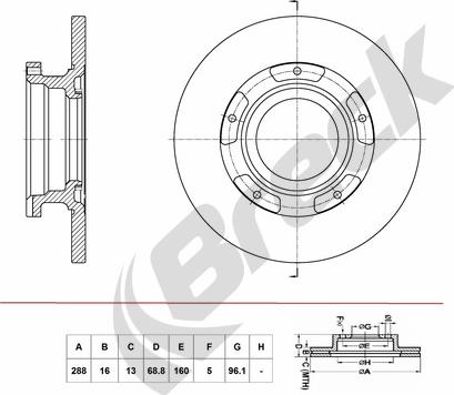 Breck BR 074 SA100 - Тормозной диск unicars.by