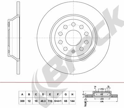 Breck BR 076 SA100 - Тормозной диск unicars.by