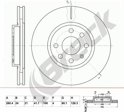 Breck BR 341 VA100 - Тормозной диск unicars.by