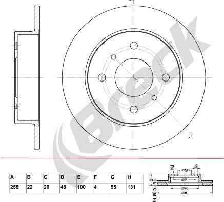 Breck BR 342 VA100 - Тормозной диск unicars.by