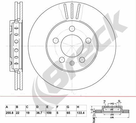 Breck BR 302 VA100 - Тормозной диск unicars.by