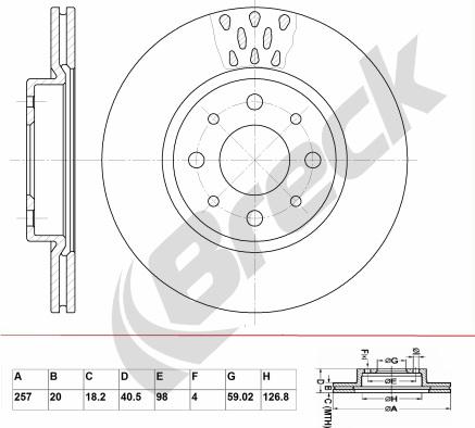 Breck BR 324 VA100 - Тормозной диск unicars.by