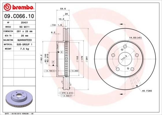 Breco BS 9011 - Тормозной диск unicars.by