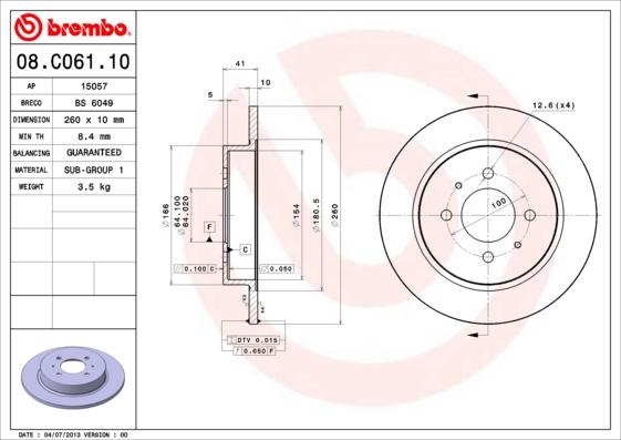 Breco BS 6049 - Тормозной диск unicars.by