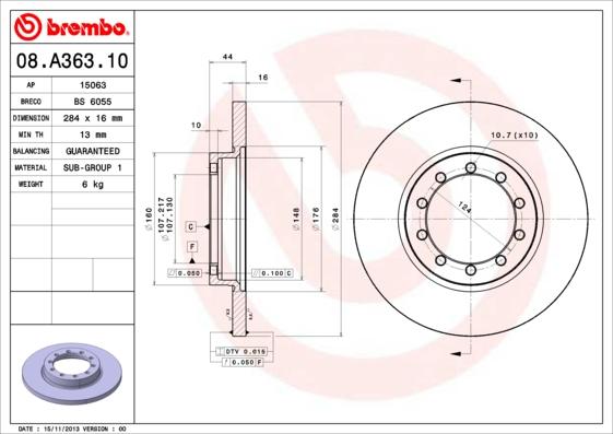 Breco BS 6055 - Тормозной диск unicars.by