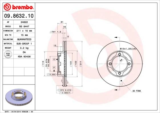 Breco BS 8447 - Тормозной диск unicars.by