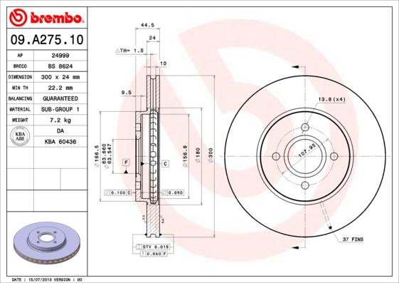 Breco BS 8624 - Тормозной диск unicars.by