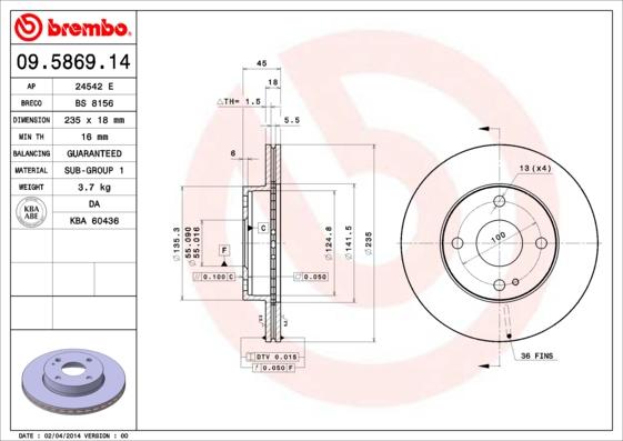 Breco BS 8156 - Тормозной диск unicars.by