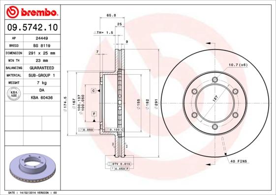 Breco BS 8119 - Тормозной диск unicars.by