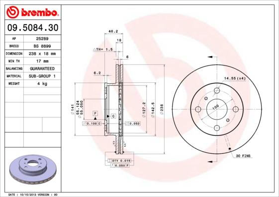 Breco BS 8899 - Тормозной диск unicars.by