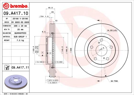 Breco BS 8800 - Тормозной диск unicars.by